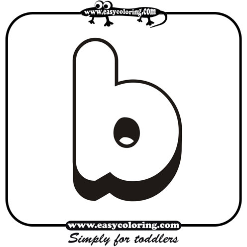 Small letter B - Easy coloring alphabet