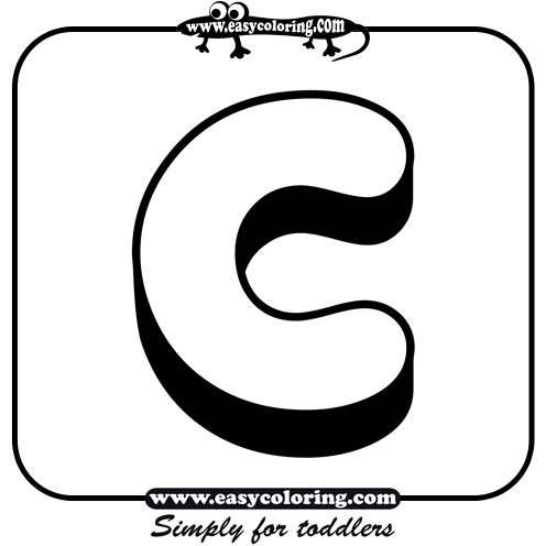 Big letter C - Easy coloring alphabet