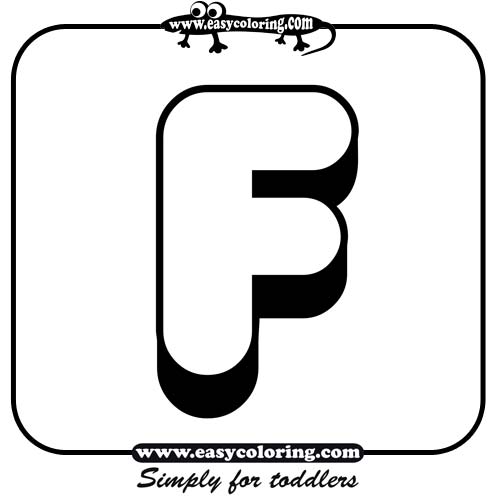 Big letter F - Easy coloring alphabet