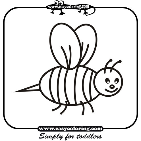 Bee - Easy coloring animals