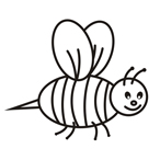 Bee - Easy coloring animals