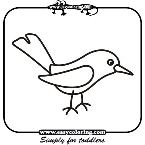 Bird - Easy coloring animals