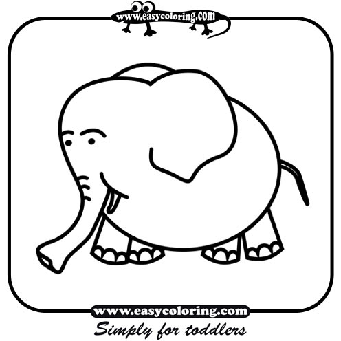 Elephant - Easy coloring animals