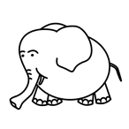 Elephant - Easy coloring animals