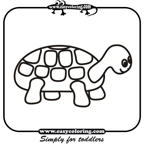 Turtle - Easy coloring animals