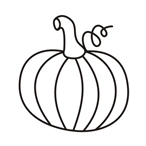 Halloween pumpkin two - Easy coloring