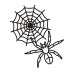 Halloween spider one - Easy coloring