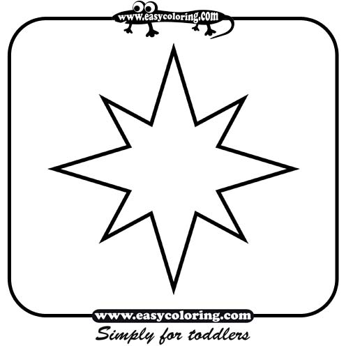 Shapes Coloring Pages on Star   Simple Shapes   Easy Coloring Pages For Toddlers