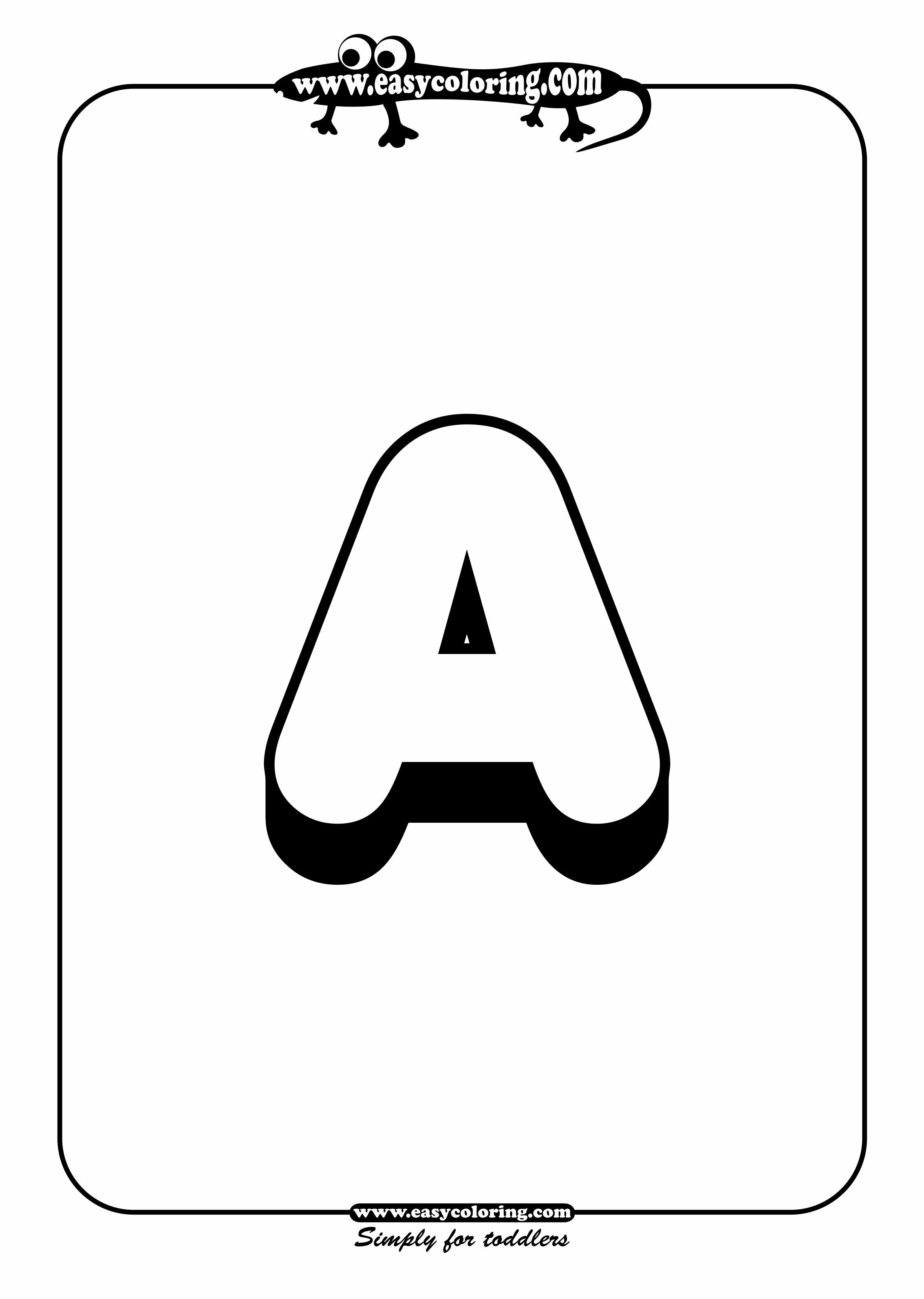 free printable individual alphabet letters big letter a simple